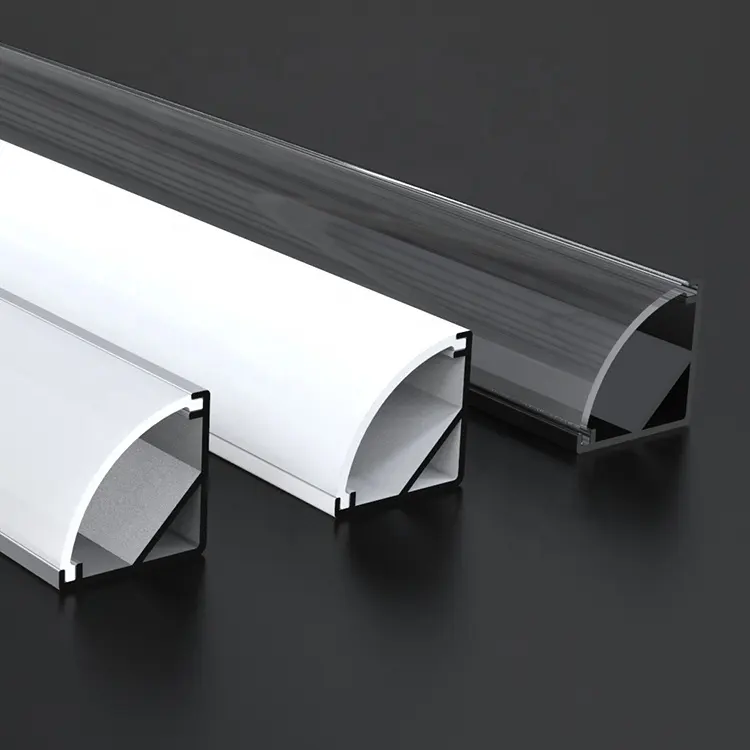 Oem Pabrik Harga Led Aluminium Profil V Bentuk Ekstrusi Pc Diffuser Penutup Saluran Cahaya Bar Kasus //