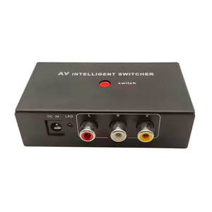 2 Port AV <strong>Audio</strong> and <strong>Video</strong> RCA 2 in 1 Out Switcher Automatic Manual <strong>Switch</strong> Selector Junction Box AV Switcher - Product Image 1