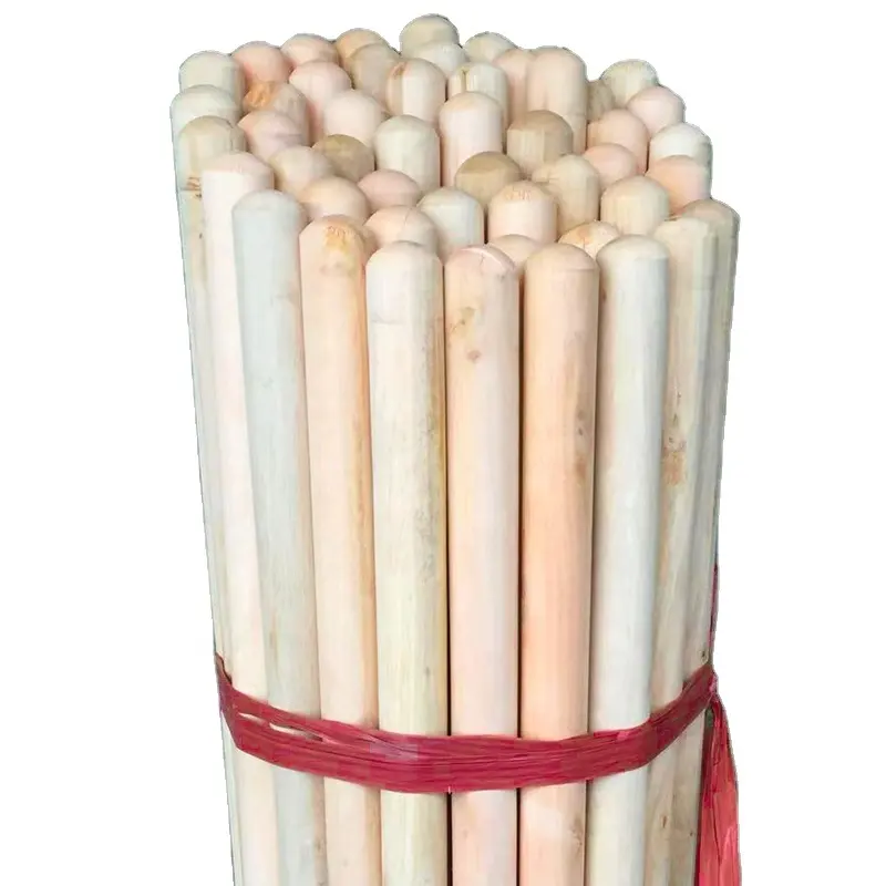 Bahan rumah tangga kepala pel benang pegangan tongkat pel kayu tongkat sapu kualitas tinggi Tiongkok