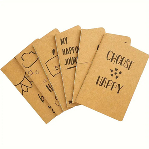 Personalizzabile A6 Kraft carta taccuino morbido codice tasca per studenti album da disegno con spirale e filo per cucire rilegatura stampa LOGO - Product Image 1