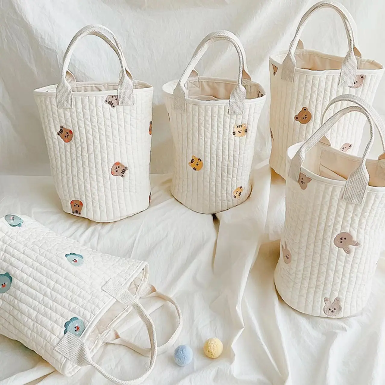 Koreanische Art hängende Mama Tasche geste ppte Kinderwagen Tasche tragbare Windel Windel tasche für Mama Mutterschaft Handtaschen Baby Artikel Organizer