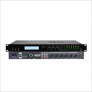 Procesador profesional Procesador de audio digital 2 entradas 6 salidas Señal LED Ecualizador Sistema de karaoke Procesador