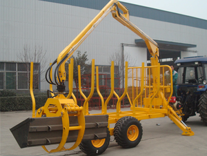 Rimorchio per tronchi con gru capacità di carico di 10 tonnellate gru per legname macchine per la silvicoltura, gru per tronchi con rimorchio da 10 tonnellate - Product Image 4