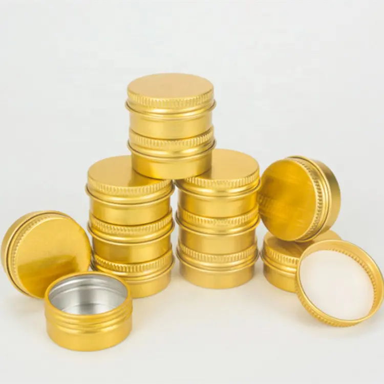 5 г-250 г Золотой Алюминиевый Бальзам для крема, банка для свечей, контейнер для бальзама для губ