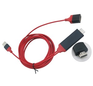 用于USB iphone ipad 6 7 8x11 pro max plus C型微型至HDTV电视适配器转换器连接器电缆 - Product Image 2