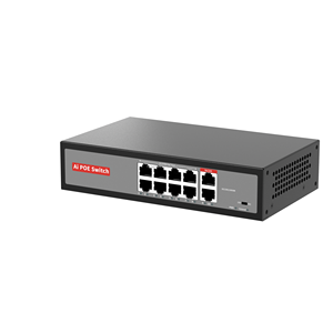 用于闭路电视监控的高质量10/100Mbps 8PoE交换机千兆上行链路2*10/100/1000Mbps RJ45 - Product Image 3