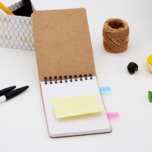 Free Sample A4 Cork Paper Cardboard Bamboo Spiral <strong>Notebooks</strong> Mini <strong>Notepad</strong> Planner with Sticky <strong>Memo</strong> Pads Cute - Product Image 5
