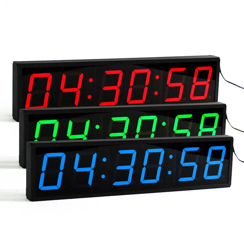 CHEETIE-Reloj de pared LED gigante CP19, de 6 dígitos, 4 pulgadas