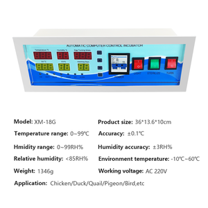 Incubadora de control automático por computadora, controlador de incubadora de aves de corral, Incubadora de temperatura y humedad, sistema de incubadora de huevos xm18g - Product Image 6