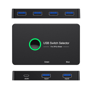 Usb 3.0 kvm switch-selektor für 2 computer teilen 4 usb-geräte 2