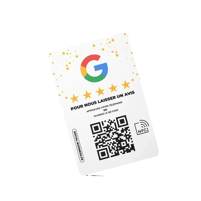 Pop Up amazon Review Card Prix d'usine PVC plastique NFC Google Review Card Impression personnalisée Nfc Chip Google Reviews Card