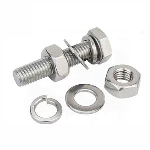 Cổ phiếu nhà máy tùy chỉnh M3 M5 M6 M8 M10 M12 M16 thép không gỉ A2 A4 din931 <span class=keywords><strong>Hex</strong></span> Nut và <span class=keywords><strong>Bolt</strong></span> các nhà sản xuất với máy giặt - Product Image 4