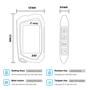 Spy smart new security programmabile rfid allarme auto pke antifurto universale economico con app - Product Image 5