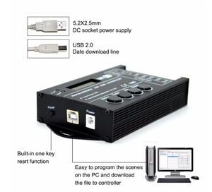 AC100-240V Controlador LED programable, temporizador de iluminación
