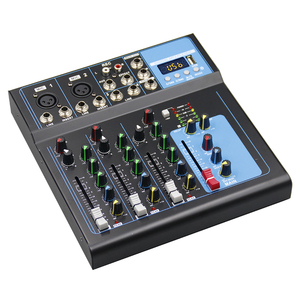 Professional DJ Mixing Console System <strong>4</strong>/6 Channels Music-Mixer USB <strong>Interface</strong> 48V Phantom Power <strong>Audio</strong> Sound Card <strong>Audio</strong> - Product Image 4