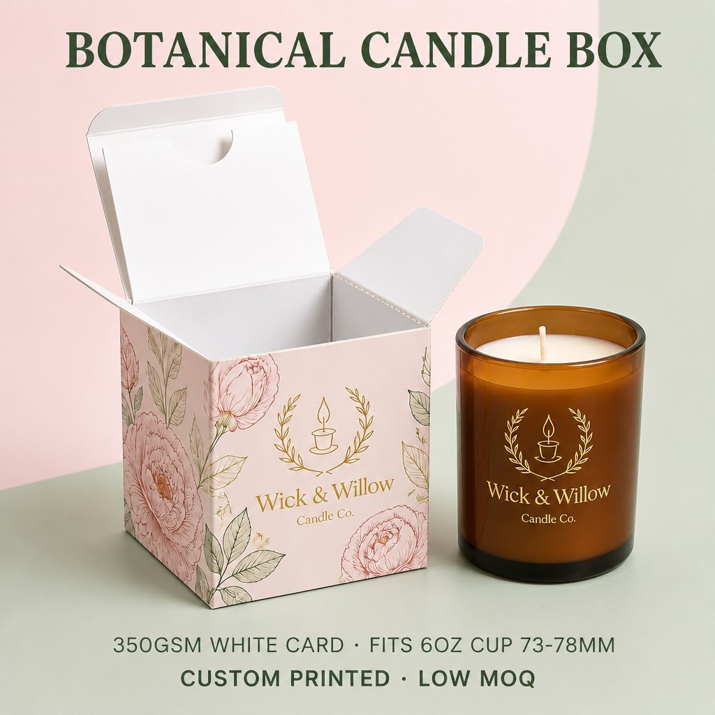 Boîte à bougie botanique
