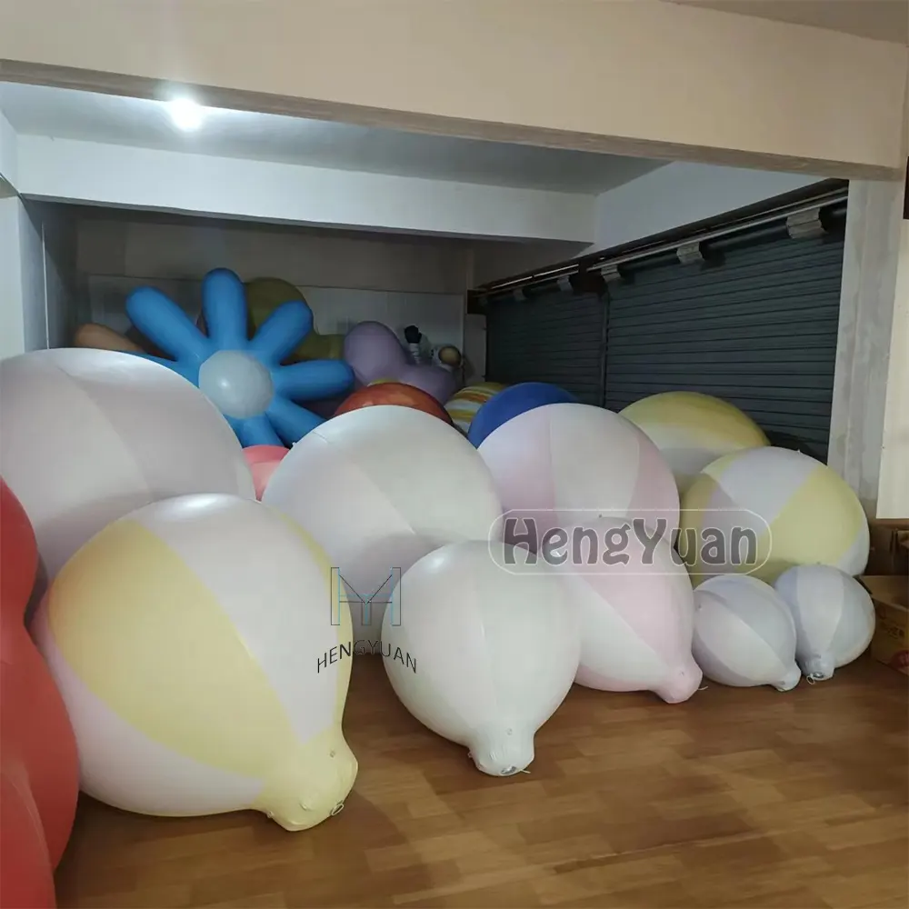 Photos d'usine grand et petit ballon à air gonflable PVC ballon suspendu gonflable pour la décoration de fête de douche de bébé