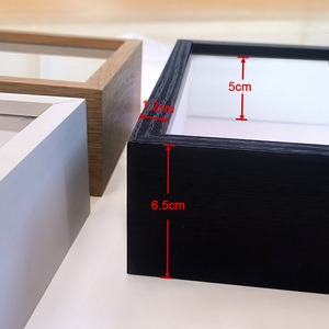 Siyah 5cm 3d hollow derin 8x8 gölge organik cam ile toplu olarak kutu çerçevesi resim fotoğraf çerçeveleri - Product Image 3