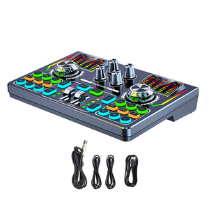 Tarjeta de sonido mezcladora de DJ con interfaz de Audio, estudio de producción de Podcast portátil con micrófono de 3,5mm para juegos en directo
