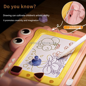 Büyük 1-3 yürümeye başlayan Doodle kurulu oyuncak mavi kırmızı yeşil kroki ped yazma ve boyama için manyetik ve mekanik çizim kurulu sanatçı - Product Image 5
