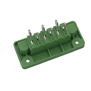 Abrazadera eléctrica macho de pared, enchufe de bloque de terminales enchufable de 3,81mm, color verde - Product Image 4