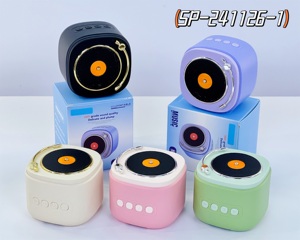 Retro Record Player-Style <strong>Speaker</strong> Wireless Portable Audio <strong>Bluetooth</strong> <strong>Speaker</strong> for Outdoor Camping &amp; Home <strong>Use</strong> with BT/TF/TWS/AUX - Product Image 2