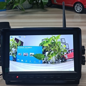 אלחוטי 720P רכב קדמי מצלמה מקליט 2 ערוצי משאית מראה אחורית מצלמה הפוכה עבור 7 אינץ אוטובוס ואן צג