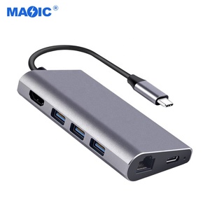 Software hardware per Computer da tipo C a 4k HDMI USB 3.0 scheda SD/TF adattatore Hub di rete Gigabit Hub USB C 8 in 1 - Product Image 2