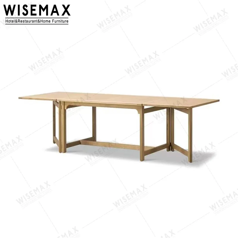 WISEMAX FURNITURE tavolo da pranzo pieghevole in legno massello di quercia nordica tavolo da pranzo pieghevole per la sala da pranzo di casa ristorante