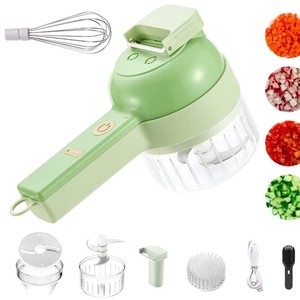 <strong>Multi</strong> Functional Electric Vegetable <strong>Cutter</strong> Set <strong>4</strong> in <strong>1</strong> Wireless Handheld Electric Vegetable Chopper