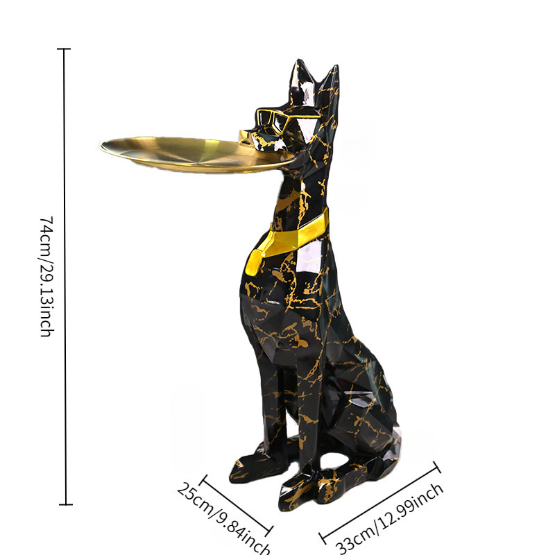 colorful Large Gentleman Dog in Black and Gold