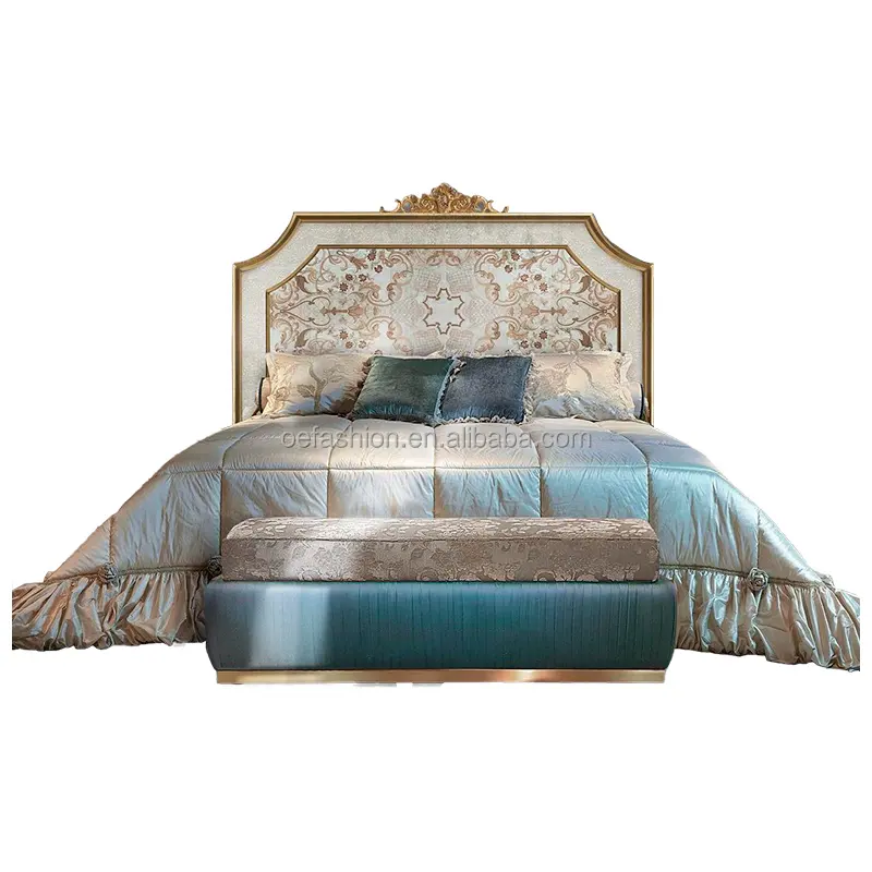 OE-FASHION-cama doble de estilo francés para niñas, marco de madera maciza personalizado, dormitorio de princesa