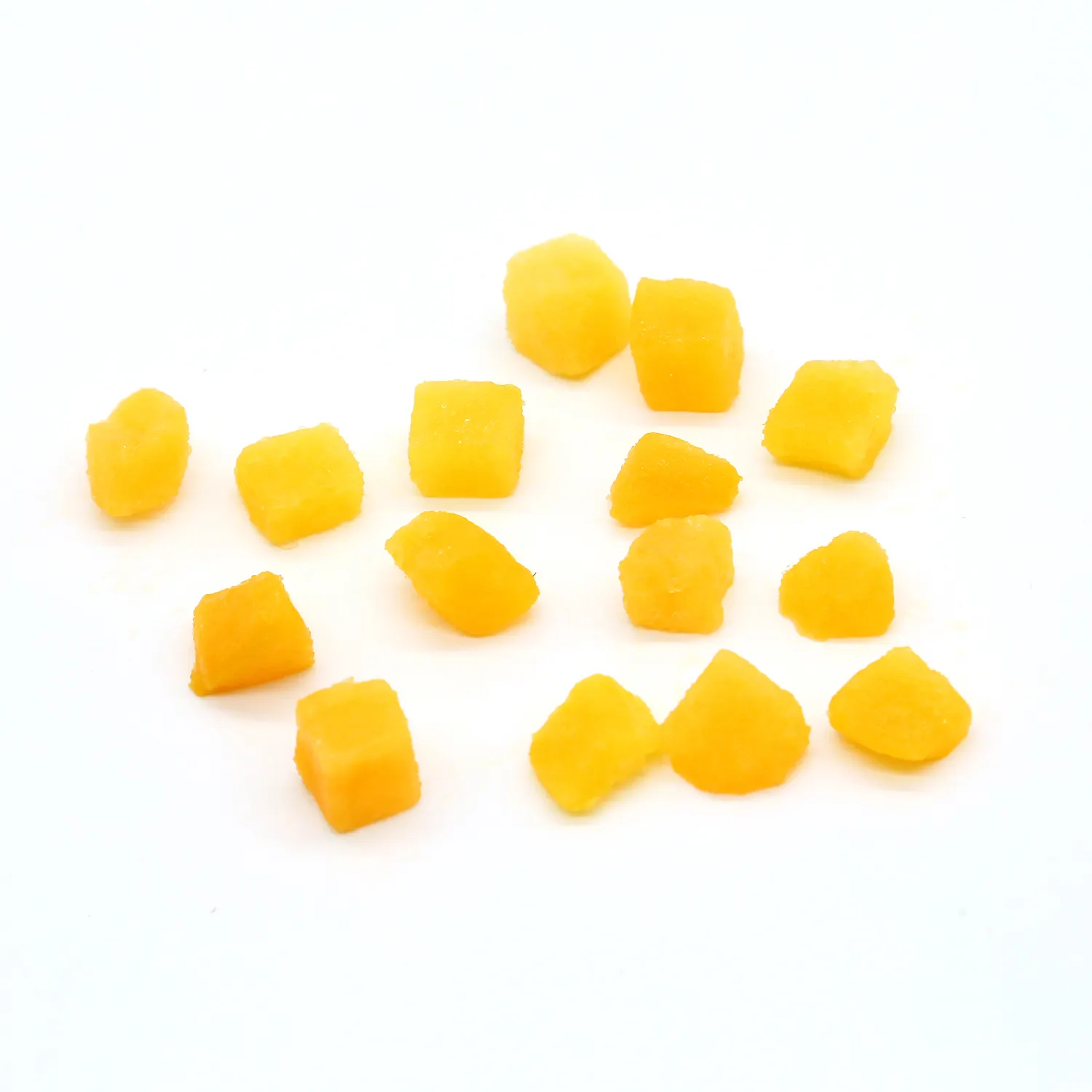 Dados/cubos de melocotón amarillo congelado IQF fruta China