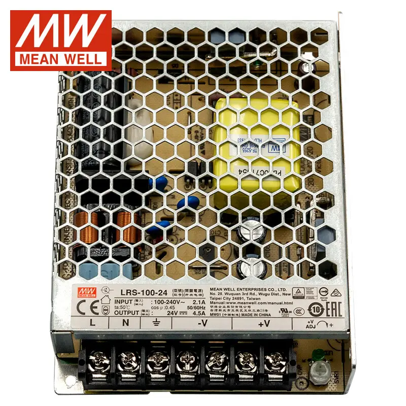 MeanWell LRS-100-24 100W 24Vdc 24 V แหล่งจ่ายไฟ