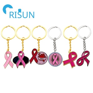 Aangepaste Emaille Overlevende Roze Lint Borstkanker Bewustzijn Sleutelhanger Custom <span class=keywords><strong>Survivor</strong></span> Borstkanker Bewustzijn Sleutelhanger Sleutelhanger - Product Image 1