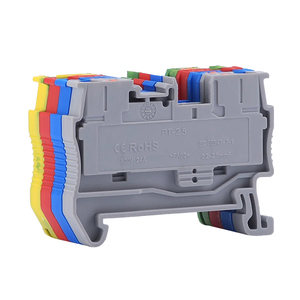 Bloque de terminales PT, Conector de cable rápido sin tornillos, bloque de terminales de riel Din con resorte de empuje enchufable - Product Image 2