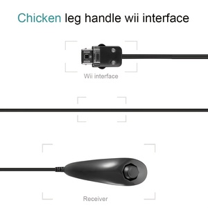 N-wii ve Wii U konsolu ile uyumlu HiCyber kablosuz Nunchuck Joystick denetleyicisi - Product Image 4