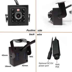 4K 2MP/<strong>3MP</strong>/4MP Mini IP POE <strong>Cameras</strong> Night Vision IP Cam Wide Angle <strong>1</strong>.6MM Audio Security Camera Small Video Camera - Product Image 3