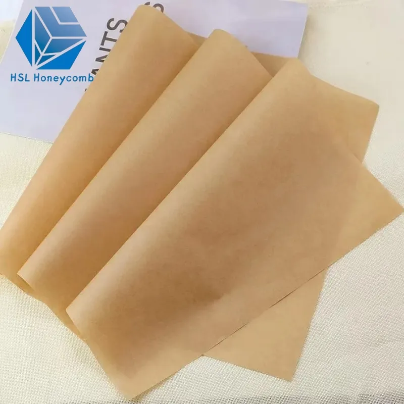 Hojas de papel de pergamino para hornear precortadas de color marrón de 20x30cm para cocina, repostería, catering, uso de papel de seda para alimentos