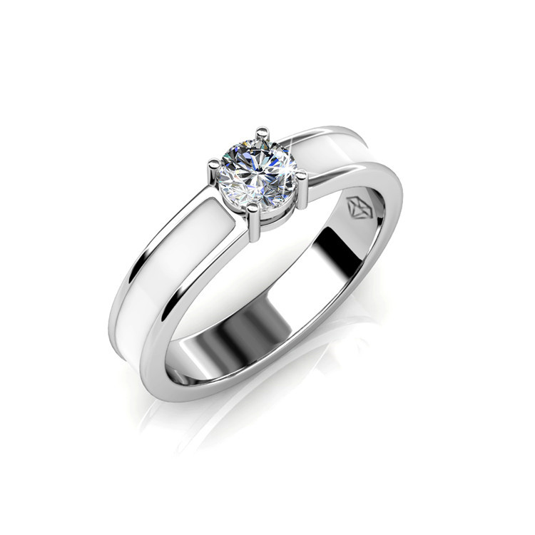 Quality Brass with 18K white gold plated White color