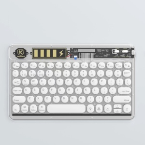 Suitable for iPad iphone Mini bluetooth Wireless <strong>Keyboard</strong> Transparent <strong>IOS</strong> Windows Android Portable Tablet <strong>Keyboard</strong> Backlight - Product Image 2