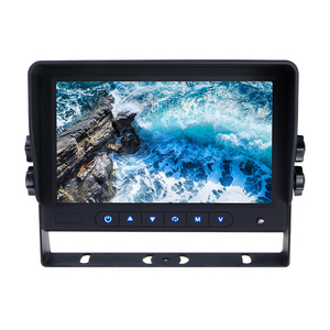 7'' TFT LCD Car Rearview Quad Split <strong>Monitor</strong> 4 Channels Video <strong>Inputs</strong> with Sunshade Anti-Glare - Product Image 1