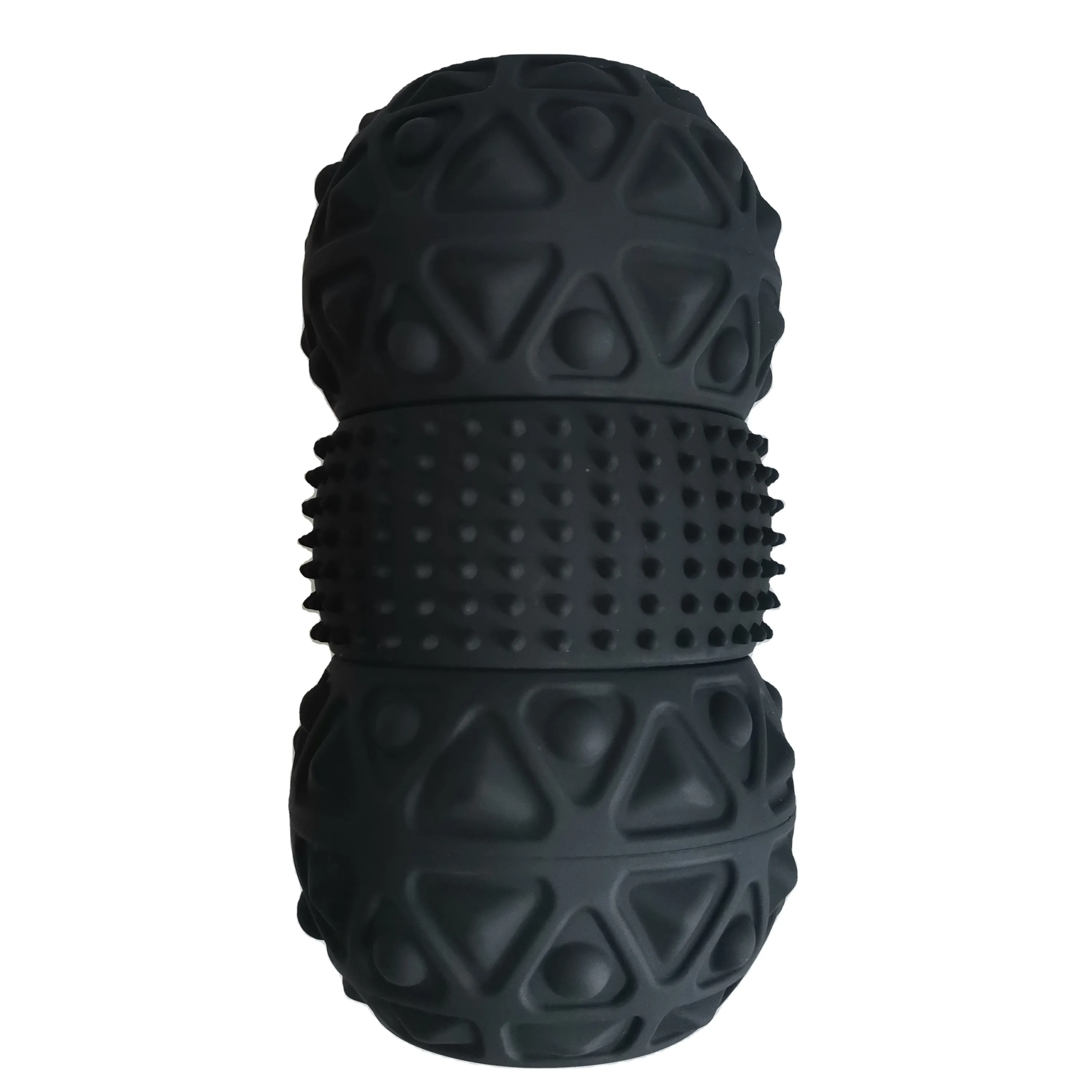 Массажный мяч для фитнеса с вибрацией и арахисом, черный электрический силиконовый ролик с индивидуальным логотипом, массажный мяч для йоги