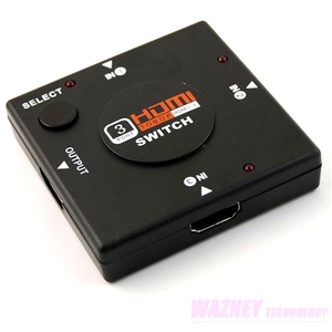 4K 3 <strong>Input</strong> <strong>1</strong> <strong>Output</strong> Mini 3 Port Switch 3X1 VIdeo <strong>Switcher</strong> 3 In <strong>1</strong> Out <strong>Splitter</strong> Box Selector For DVD HDTV PS5