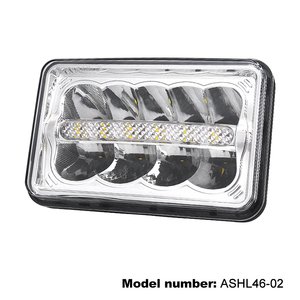 DOT 45W 4x6&quot; <strong>LED</strong> Headlight Rectangular <strong>LED</strong> Hi/Lo Seal Beam Replacement for Kenworth Freightliner Peterbilt Oldsmobile Cutlass - Product Image 2