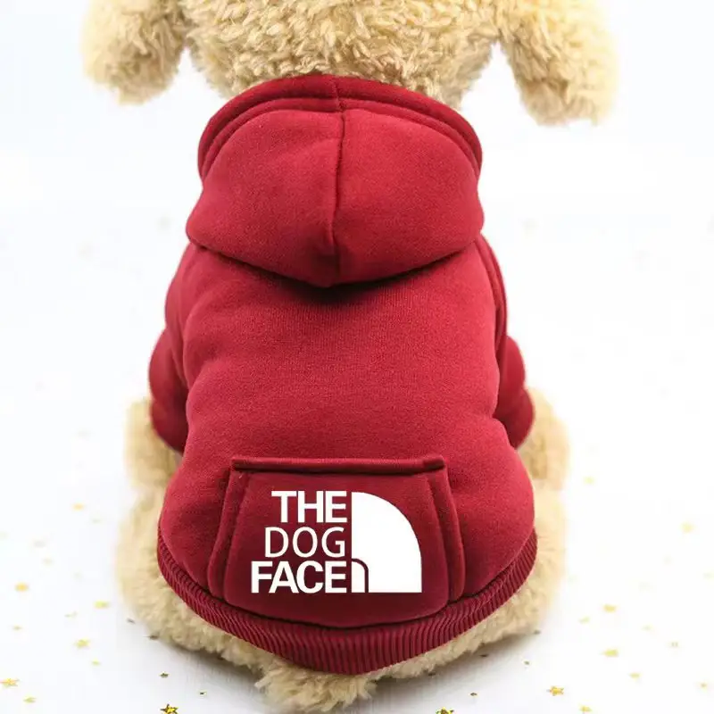 Qingjing Wholesale Pets Dogs Soft Fleece Hoodies Polyester Cotton Dogs Clothes Hoodies