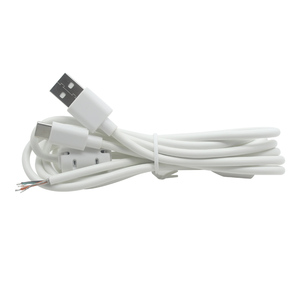 מפעל מותאם אישית 5v 2.4a usb c סוג a כדי לפתוח חוט קצה כבל טעינה מהיר כבל עבור טלפון סלולארי סוג c כבל חשמל מרובים