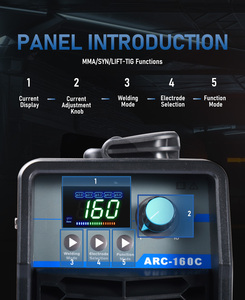 MOSDAR ARC-160C 160A弧焊机迷你IGBT逆变160焊机多功能焊机便携式交流230V - Product Image 4