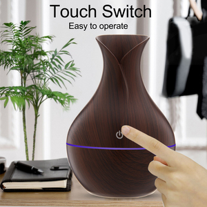 130ml USB Electric Aroma Essential Oil Diffuser Ultrasonic Air Humidifier Wood Grain LED Lights Aroma Diffuser for <strong>Home</strong> - Product Image 5