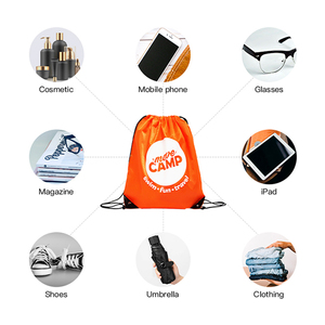 Bolsa de cordón reutilizable personalizada, mochila con cordón, mochila escolar con cordón de poliéster para uso en exteriores - Product Image 3